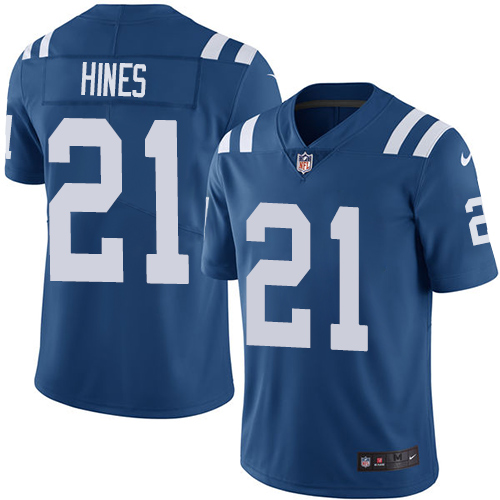Indianapolis Colts 21 Limited Nyheim Hines Royal Blue Nike NFL Home Men Vapor Untouchable jerseys